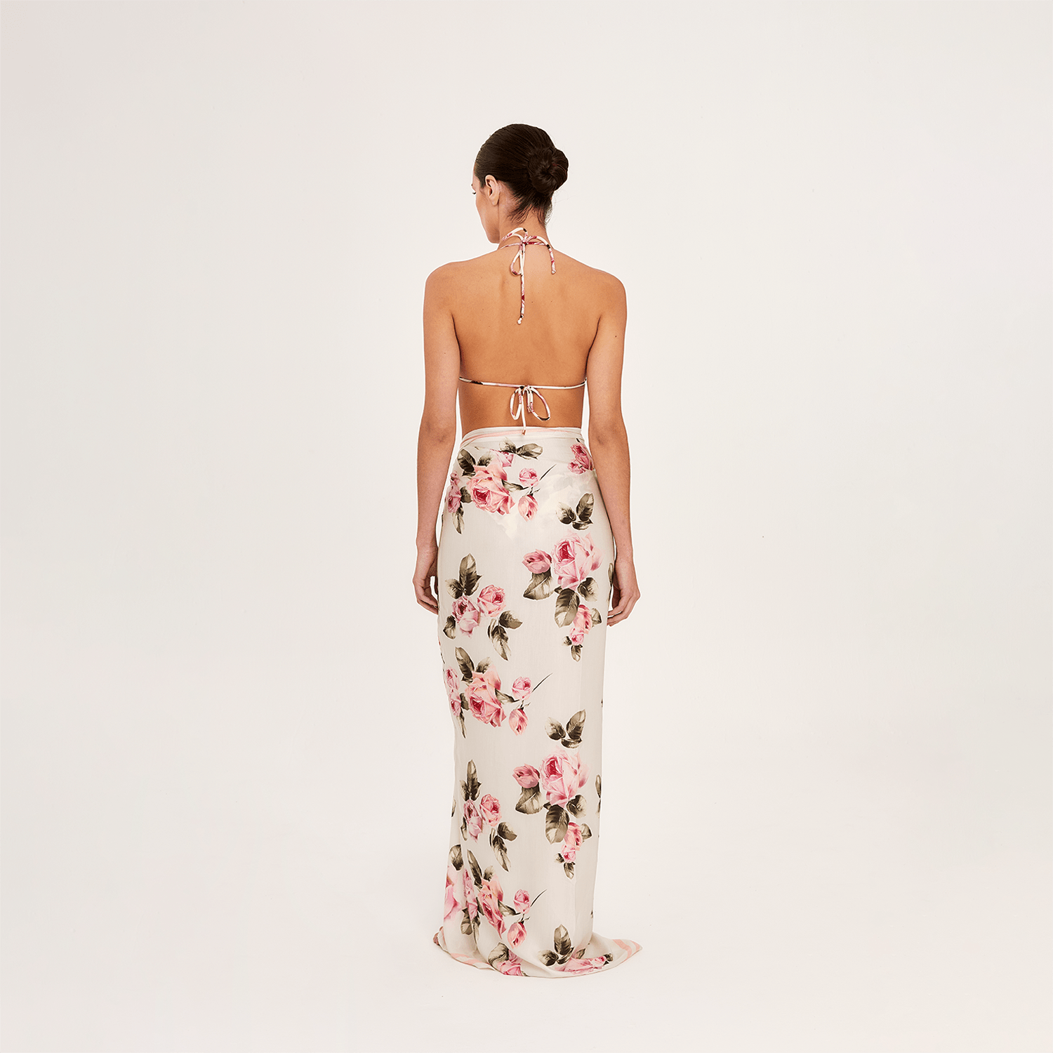 . SKIRT 26 U PAREO / SCARF SILK VISCOSE ROSE 500