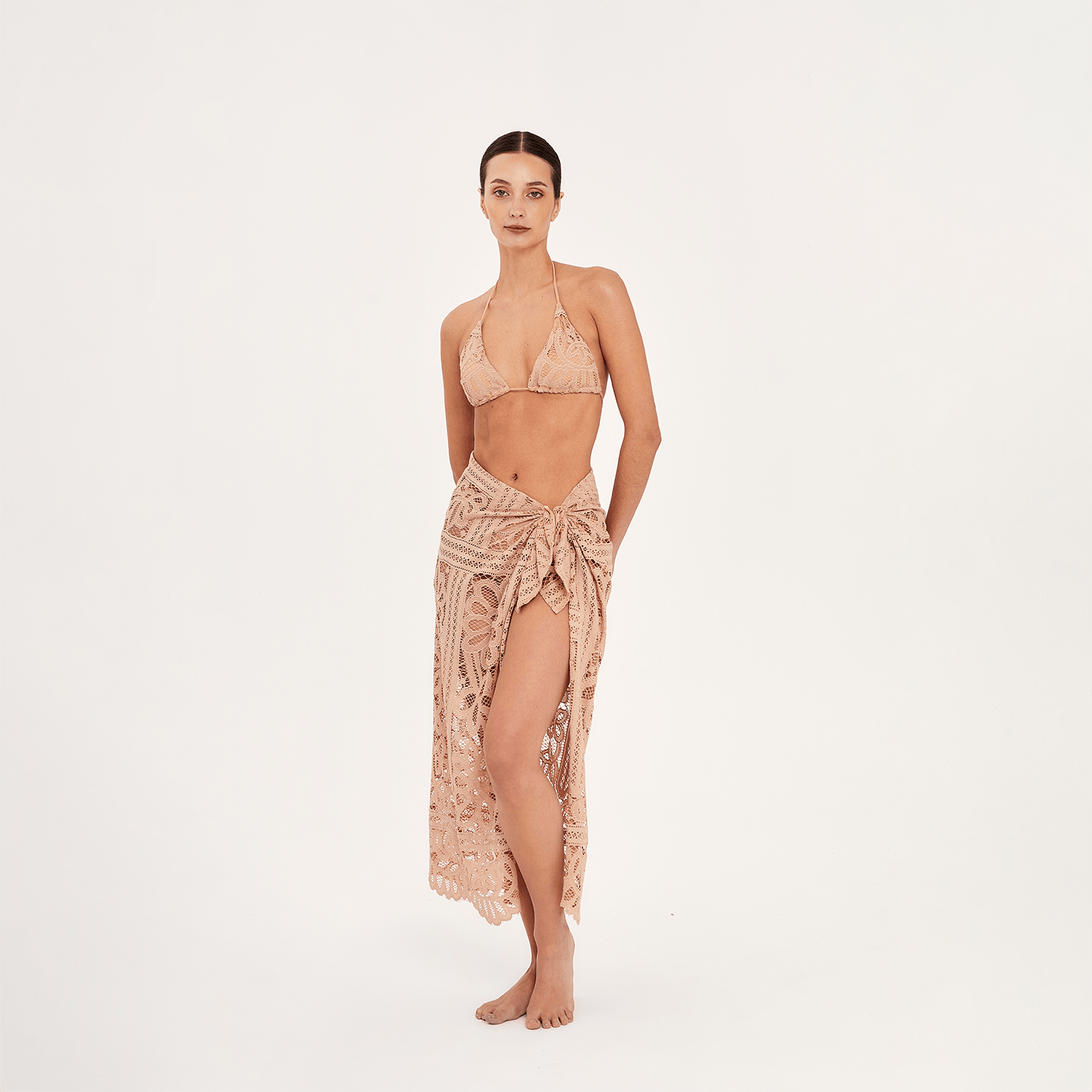 . SKIRT 26 WRAP SKIRT COTTON PA SAND 507