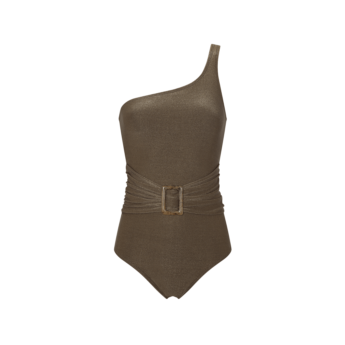 SPICE CHOCOLATE ONE PIECE 27 Aguaclara | Belted One Shoulder One Piece Spice Chocolate
