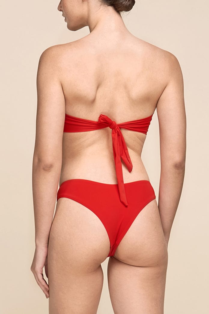 . BIKINI TOP 23 2023 AGUACLARA DESIGNER SWIMWEAR RED BANDEAU BIKINI TOP ROJO 38